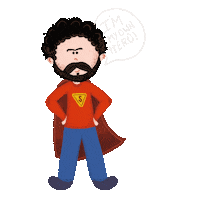 Super Hero Man Sticker