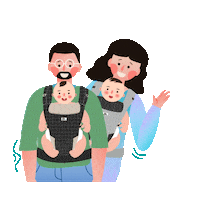 Mom Dad Sticker by Little Zen Baby