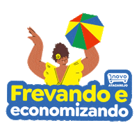 Carnaval Compras Sticker by Novo Atacarejo