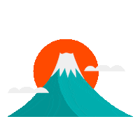 Mount Fuji Sun Sticker by klooktravel