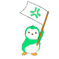 Crypto Penguin Sticker by Abstract