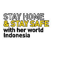 herworldindonesia safe stay stay home stay safe Sticker