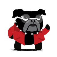 Badfriendstore party ski bulldog toro Sticker