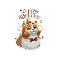 Happy Birthday Cat Sticker by VOKI Games