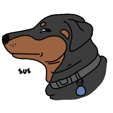 Suspicious Dog Sticker