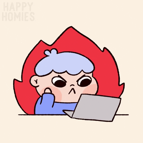 Angry On Fire GIF by Happy Homies