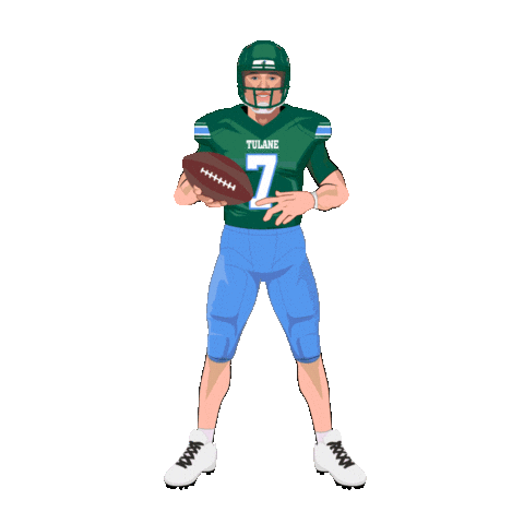 Green Wave Football Sticker by Panini America
