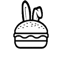 Burger Sticker by Bunny Spirits
