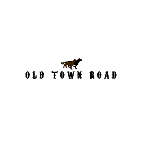 old town road horses in the back Sticker by Billy Ray Cyrus