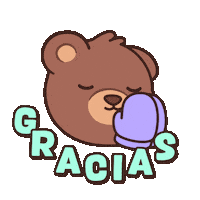Teddy Bear Thank You Sticker by BEARISH