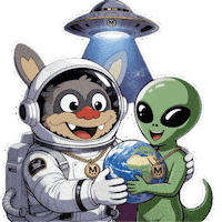 Happy Area 51 Sticker