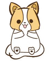 Happy Dog Sticker by corgiyolk