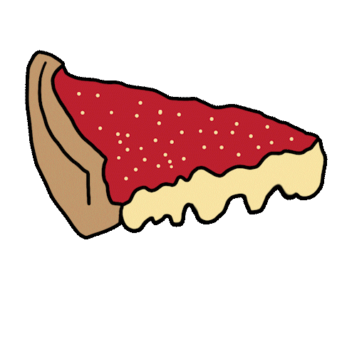 letteringworks pizza chicago chi chitown Sticker