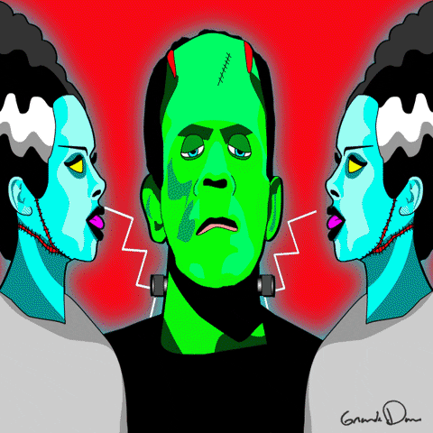 bride of frankenstein love GIF by Grande Dame