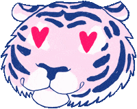 cartolinalimao love hearts tiger love it Sticker