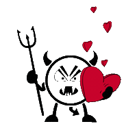 Devil Love Sticker by HUNKØN