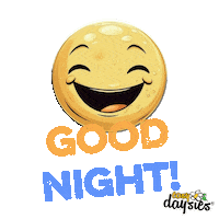 Happy Good Night Sticker by Easy Daysies