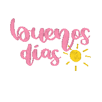 paonotes19 pink dias buenos paonotes Sticker