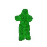 Green Monster 3D Sticker by willweg.at