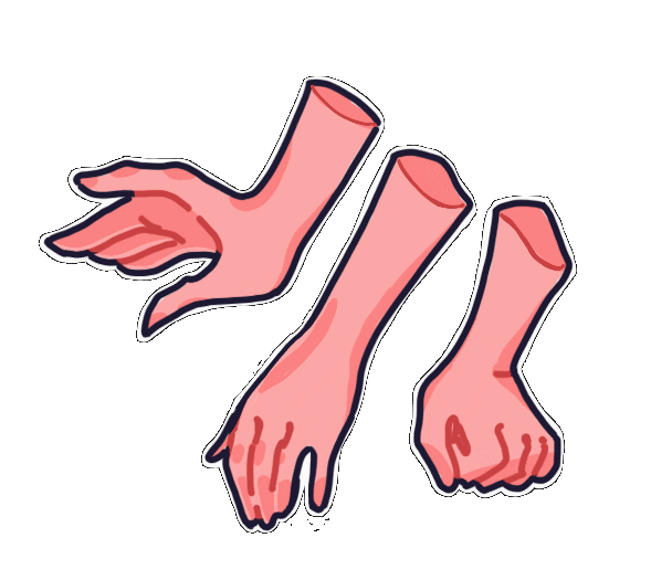 Pink Hand Sticker by shiancore