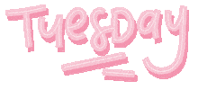 Tuesday Morning Pink Sticker by alexianedavenport
