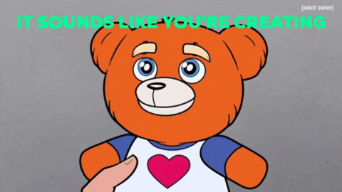 Listen Teddy Bear GIF by Adult Swim