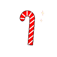 Candy Cane Christmas Sticker