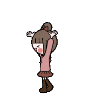 Happy Girl Sticker by おちょう