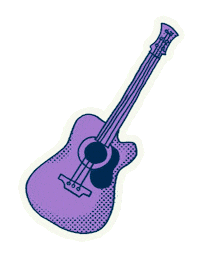 Conjuve guitarra juventud joven conjuve Sticker