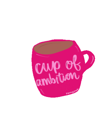 kaceymaedesign giphyupload pink coffee friday Sticker