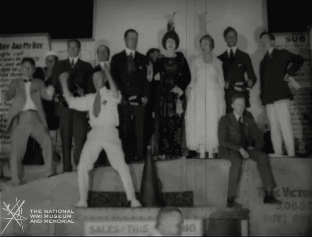 NationalWWIMuseum giphyupload dancing black and white military GIF