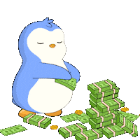 Money Retire Sticker by Pudgy Penguins
