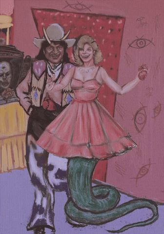 ObscurelyLit giphyupload naga peewees playhouse satyr GIF