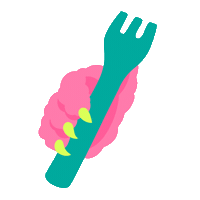 Hand Starving Sticker