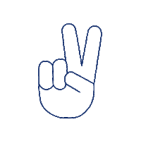 Hand Peace Sticker by Pops Academy
