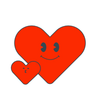 class101 love heart like 하트 Sticker