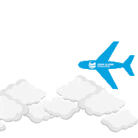 Travel Clouds Sticker by John Glenn Columbus International Airport