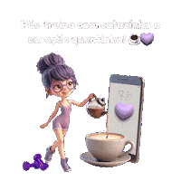 Coffee-Break Girl Sticker