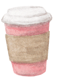 Coffee Time Pink Sticker by amy zhang