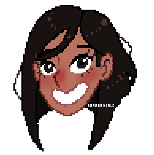SaraOkyGirl giphyupload pixel face stars Sticker