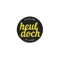 Logo Piercing Sticker by Piercingstudio heul doch