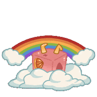 Rainbow Clouds Sticker by Mr.io Games