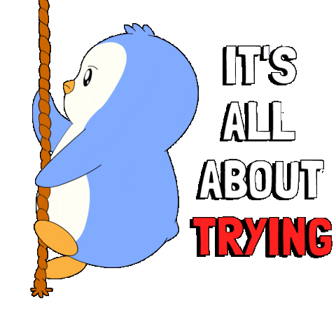 You Got This Never Give Up Sticker by Pudgy Penguins