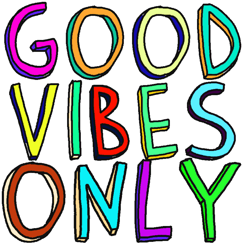 Good Vibes Words Sticker