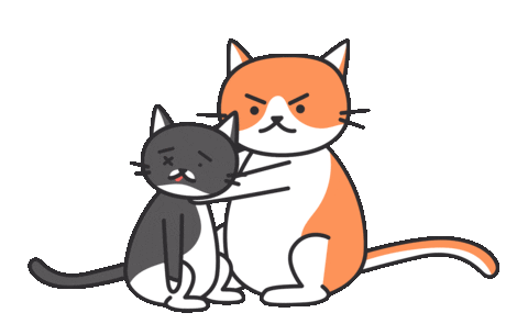 Angry Cats Sticker by Kitty De Leon