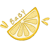babylemonslice baby yellow lemon lemons Sticker