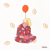 Fly Read GIF by haenaillust