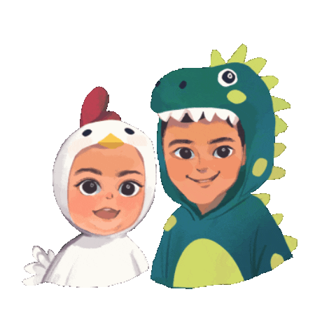 Chicken Dinosaur Sticker by Rafhi Dominic