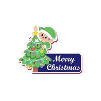 Merry Christmas Party Sticker by MAD OVER PRINT