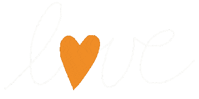 Orange Love Sticker by Daniela Nachtigall